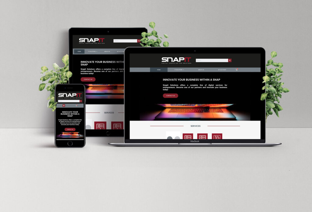 Website Design with E-Commerce for SnapIT-Solutions - SK Unique Design