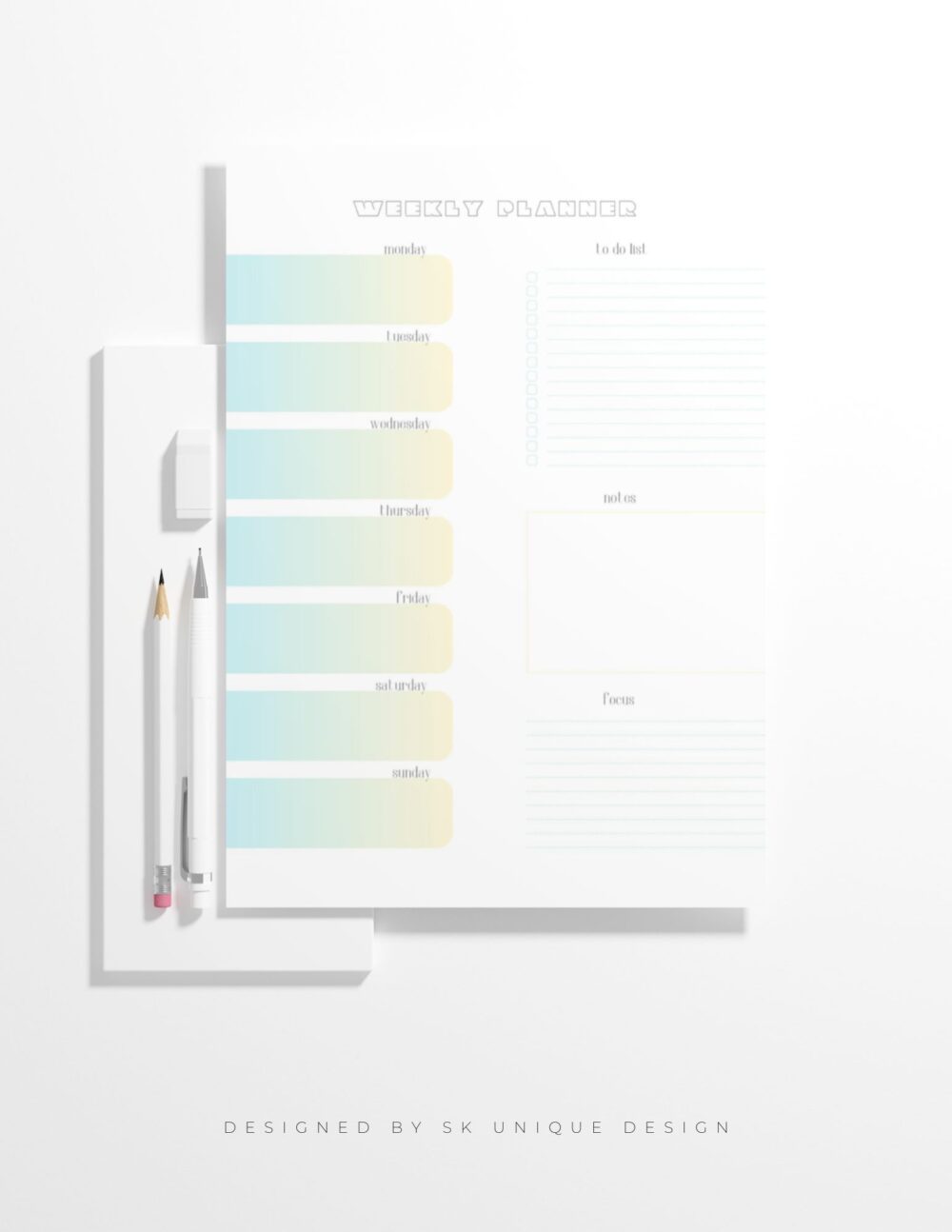 Wochenplaner - Kalendar - SK Unique Design